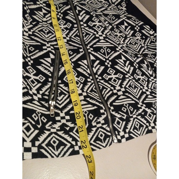 Forever 21 Womens Junior Black/white Astec Long Sleeve Jacket Size M - Picture 13 of 13